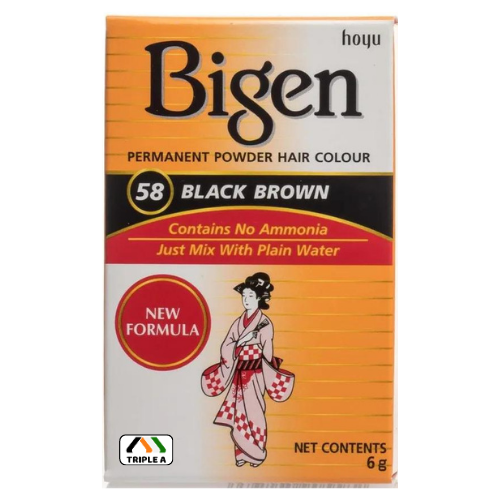 Bigen Black Brown No 58 Powder Hair Colour 6g