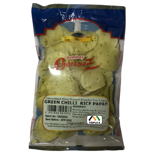Bombay Chatkazz Green Chilli Rice Papad 100g