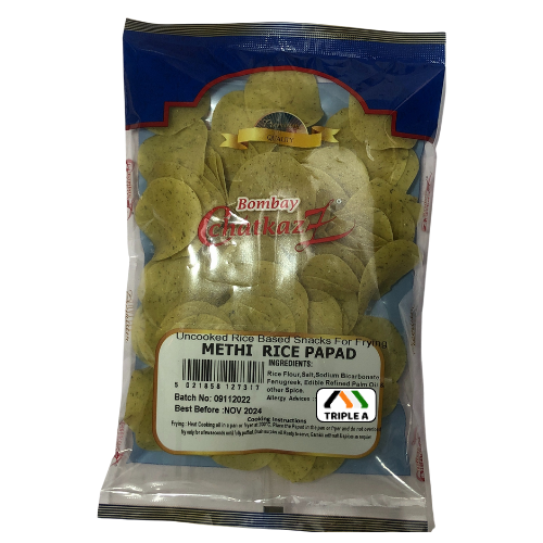 Bombay Chatkazz Methi Rice Papad 100g