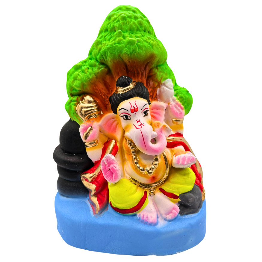 Eco friendly Ganesha Coloured Idol (8Inch)