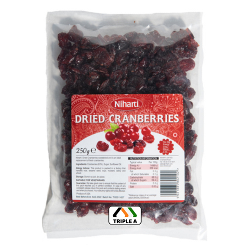 Niharti Dried Cranberries 250g