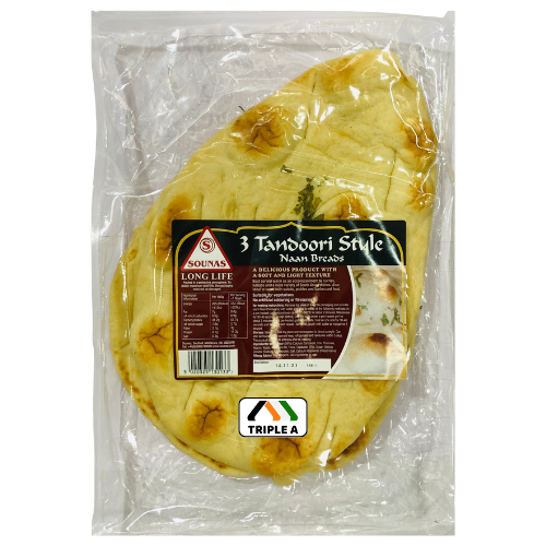 Sounas Tandoori Style Naan Breads 3Pcs