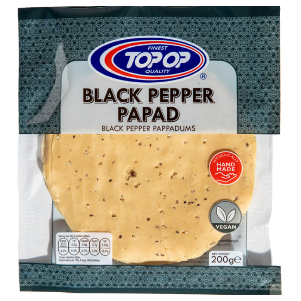 Top Op Black Pepper Papad