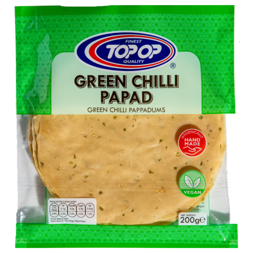 Top Op Green Chilli Papad