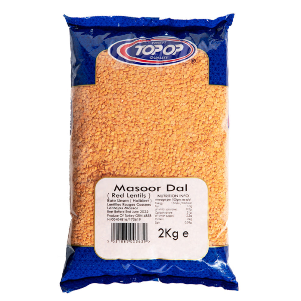 Topop Masoor Dall Red Lentils - 2kg