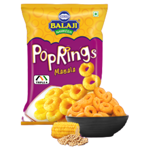 Amazon.com: Balaji Pop Rings - Masala - (corn puff ring masala flavour) -  65g - (pack of 3)