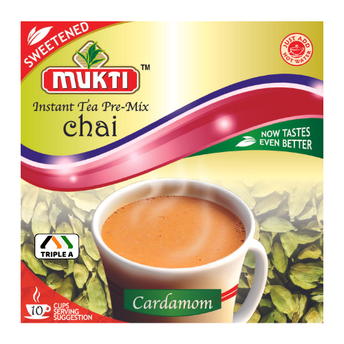 Mukti Instant Tea Cardamom Sweetened 10 Sachets