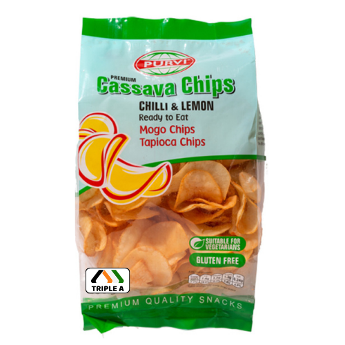Purvi Cassava Chips Chilli & Lemon 200g