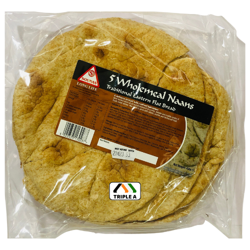 Sounas Wholemeal Naan Breads 5Pcs