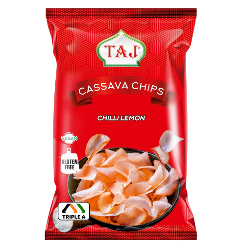 Taj Cassava Chips Chilli Lemon 200g