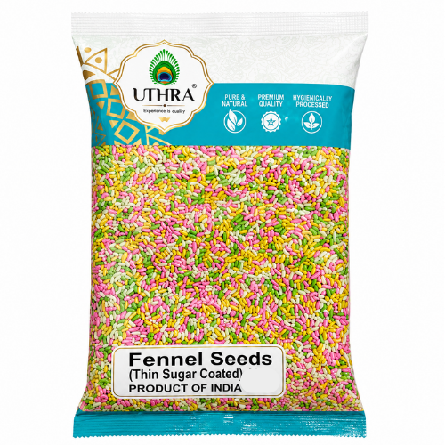 Uthra Thin Sugar Coated Fennel Seeds - 1kg